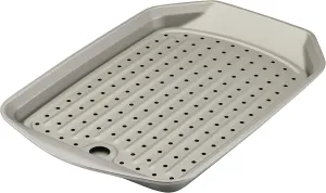 Rachael Ray Bakeware Nonstick Crisp and Slide Sheet Pan Set, 2 piece, Gray