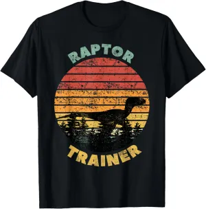 Raptor Trainer Vintage Halloween Velociraptor Retro Style T-Shirt