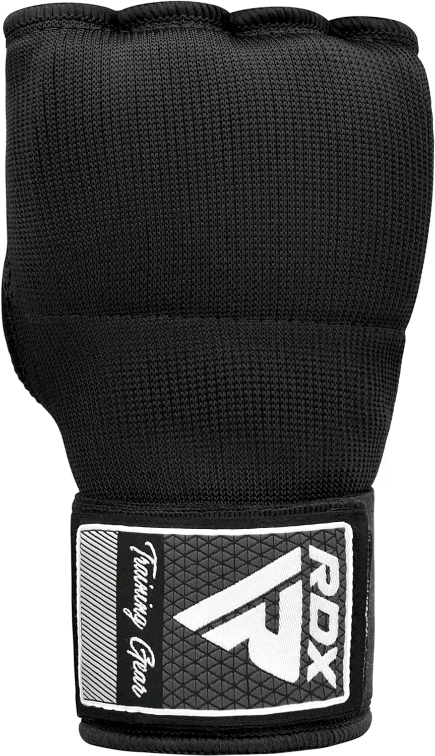 RDX Gel Boxing Hand Wraps Inner Gloves Men Women, Quick 100cm Long Wrist Straps, Elasticated Padded Fist Under Mitts Protection, Muay Thai MMA Kickboxing Martial Arts Punching Training Bandages