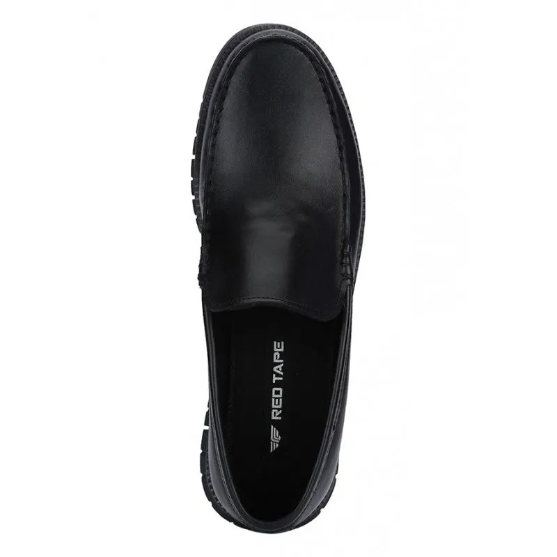RedTape Men Black Loafers