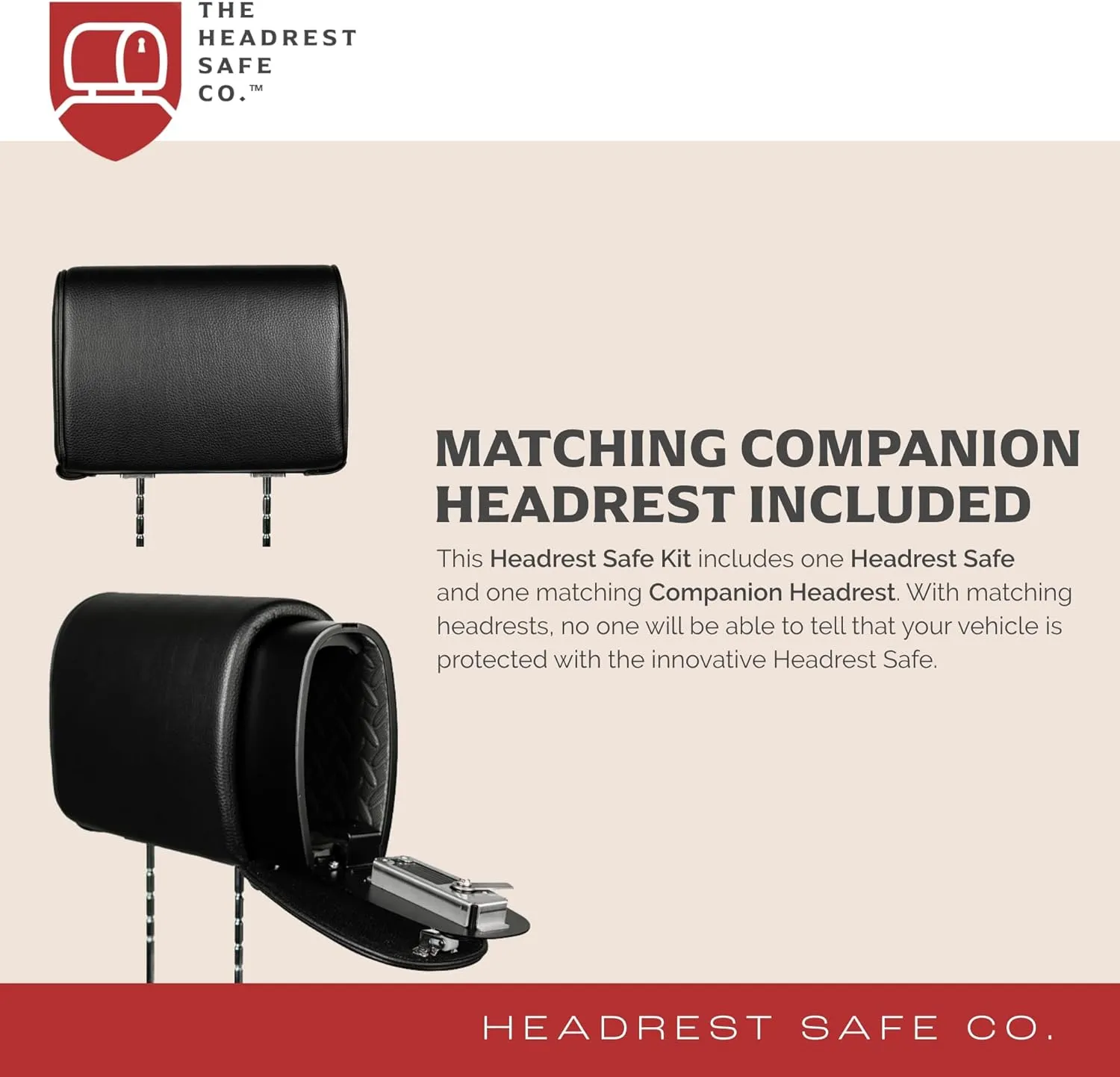 Removable Slide Bundle Headrest Safe - Passenger Seat