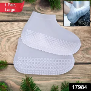Reusable Silicone Waterproof Shoe Covers – Large, 1 Pair, Multi-Color