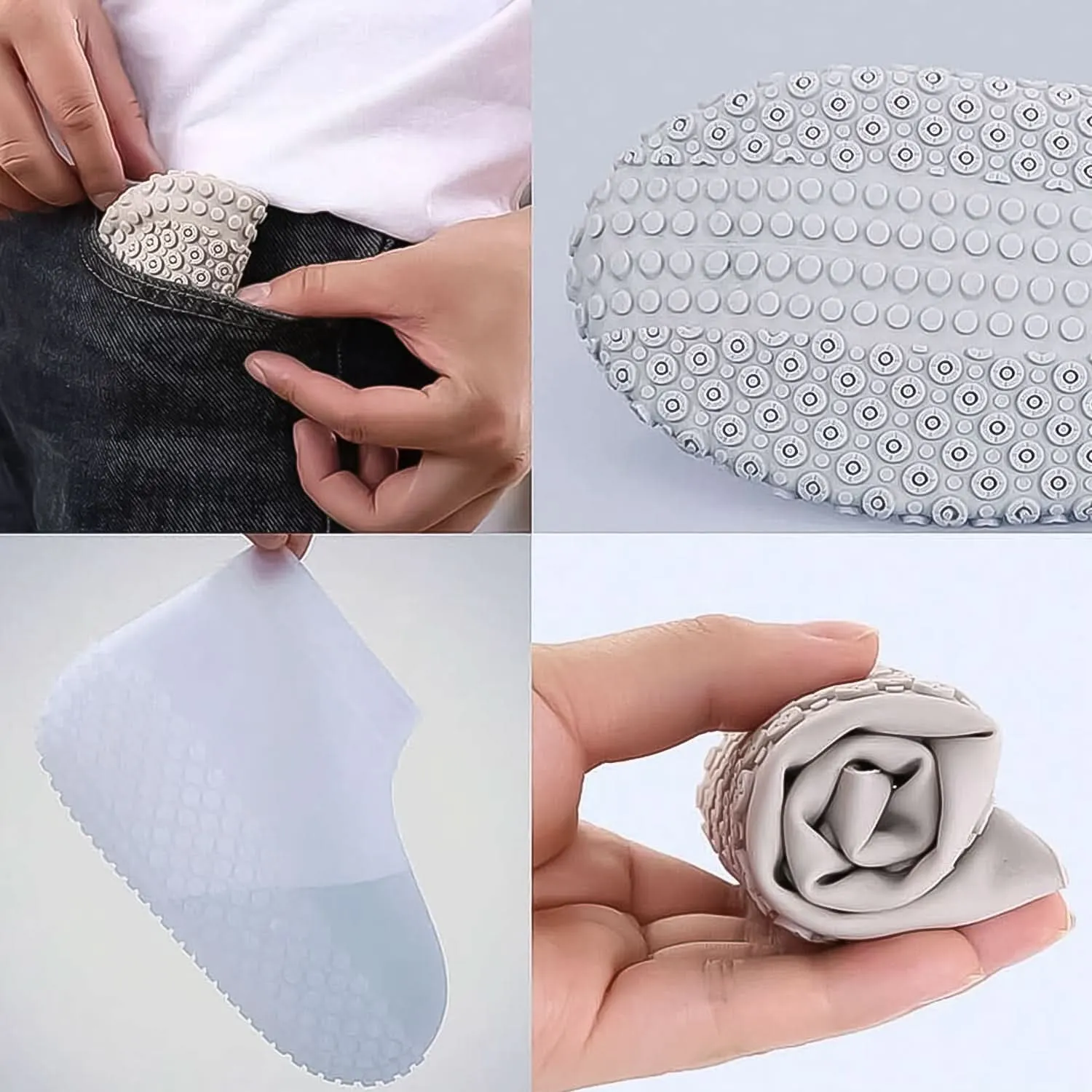 Reusable Silicone Waterproof Shoe Covers – Large, 1 Pair, Multi-Color