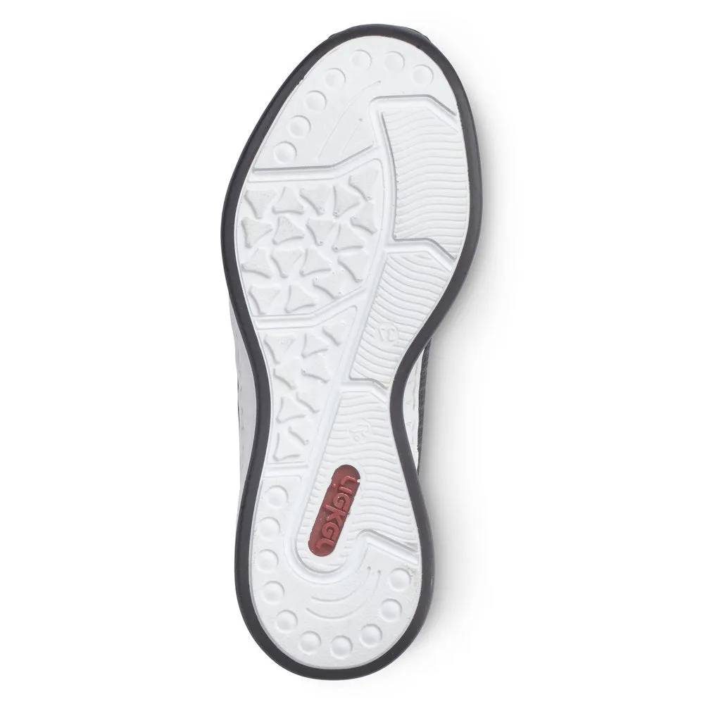 RIEKER - N5653-16 - FLAT ZIP COMFORT SHOE - NAVY