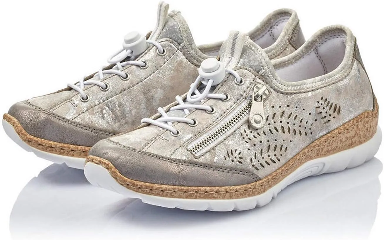 Rieker Women's N42K6-40 Nikita Grey Metallic