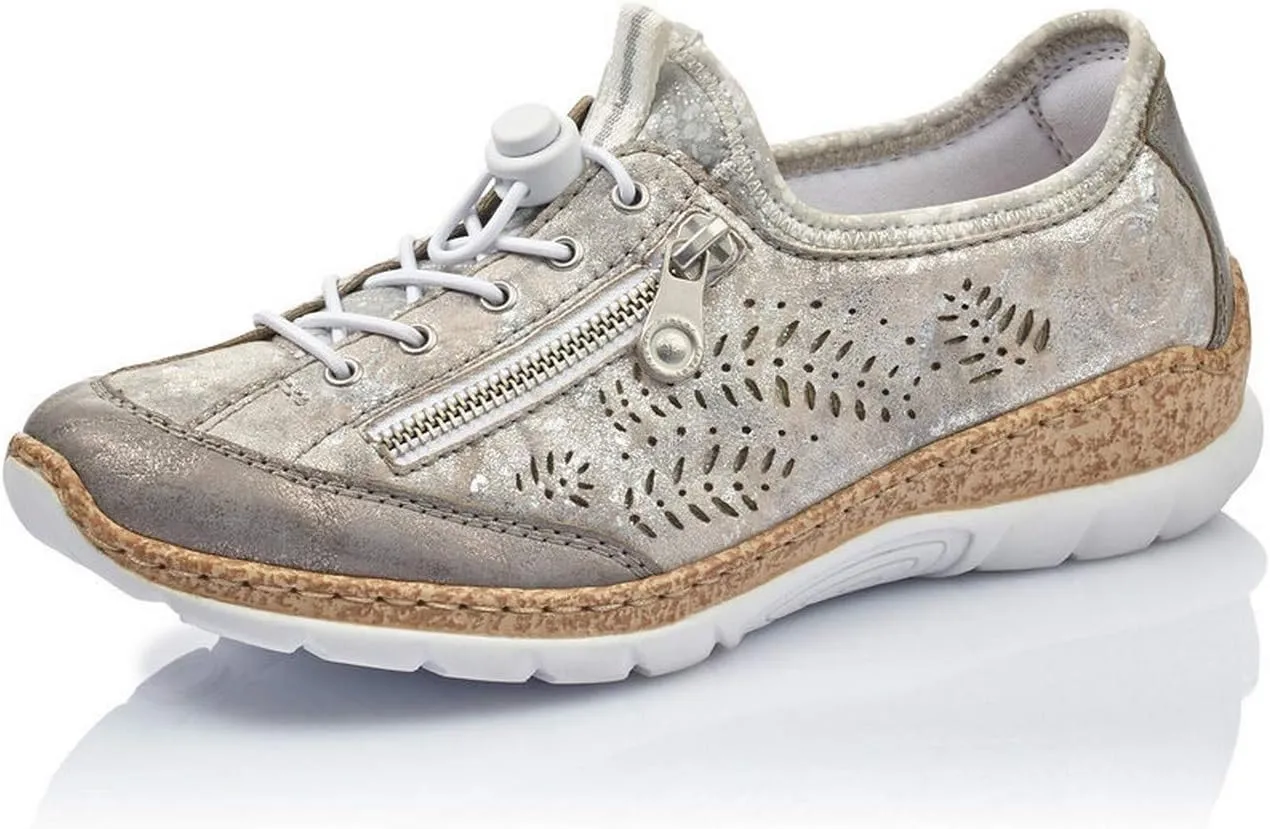 Rieker Women's N42K6-40 Nikita Grey Metallic