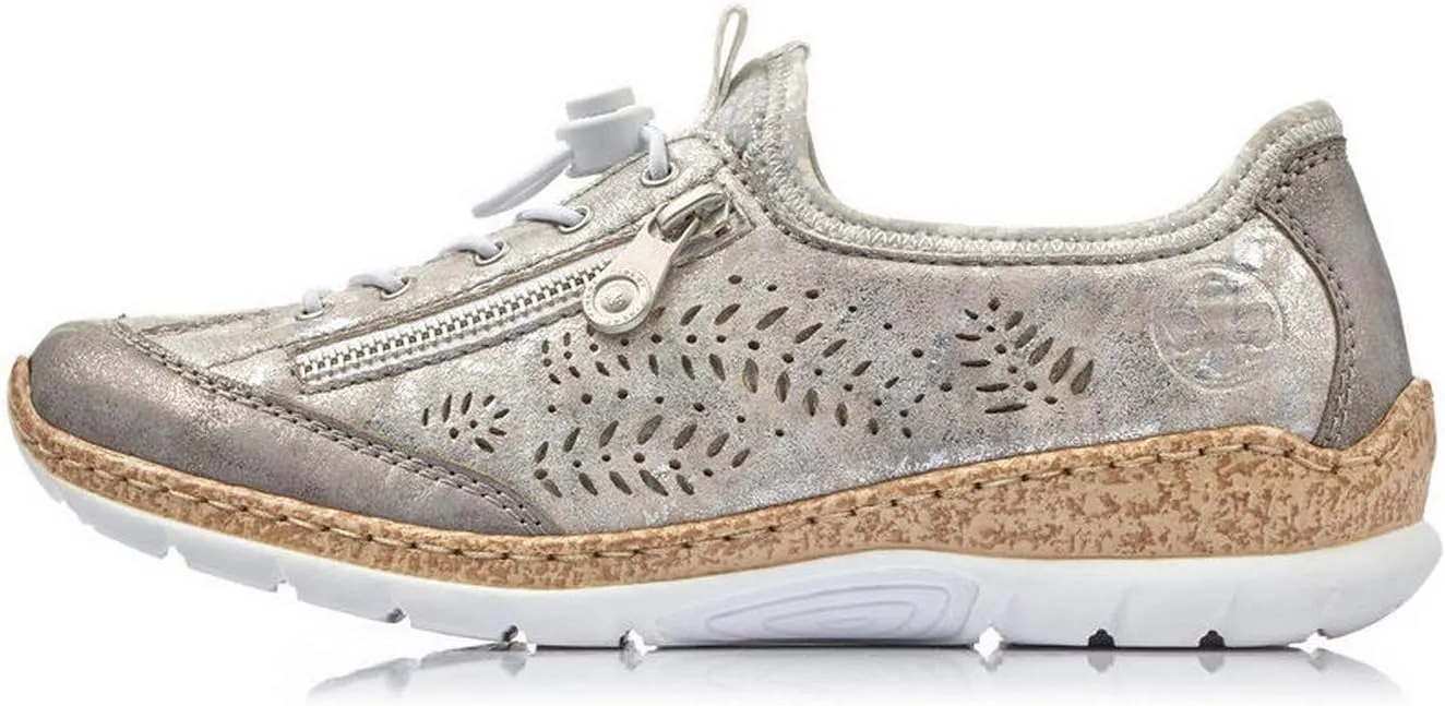 Rieker Women's N42K6-40 Nikita Grey Metallic