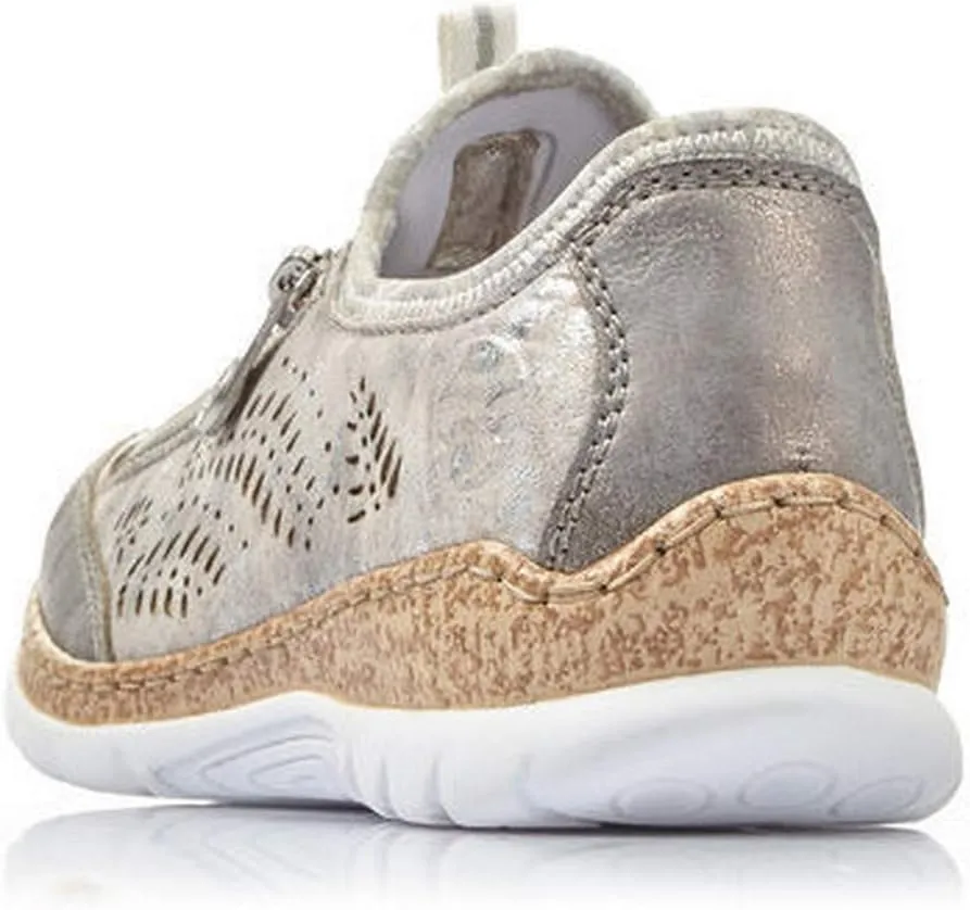 Rieker Women's N42K6-40 Nikita Grey Metallic