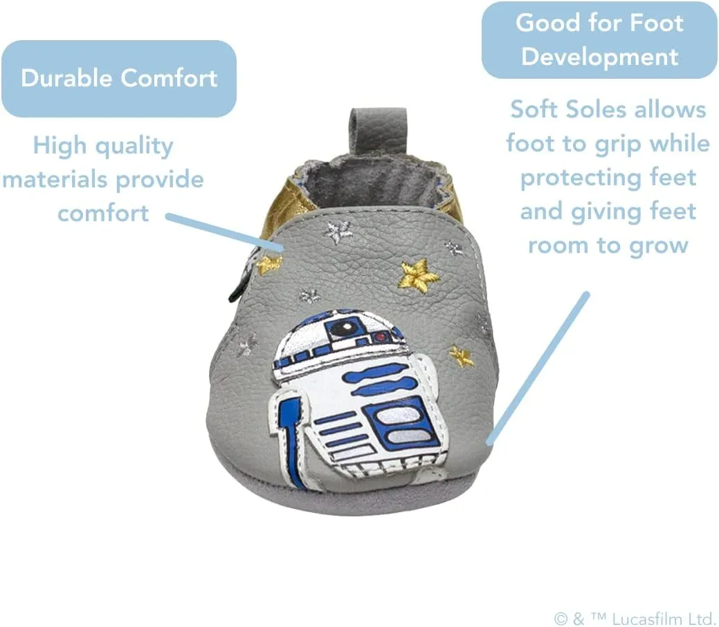 Robeez Baby Boys and Unisex Soft Soles Slip-Resistant Crib Shoes Slippers for Infant and Toddler, 0-24 Months
