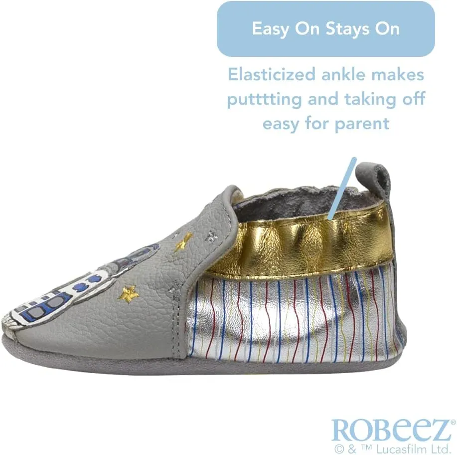 Robeez Baby Boys and Unisex Soft Soles Slip-Resistant Crib Shoes Slippers for Infant and Toddler, 0-24 Months