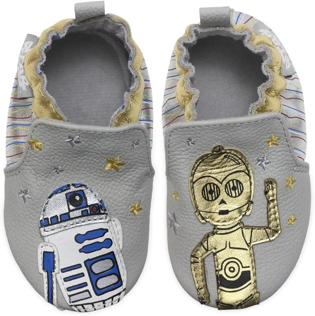 Robeez Baby Boys and Unisex Soft Soles Slip-Resistant Crib Shoes Slippers for Infant and Toddler, 0-24 Months