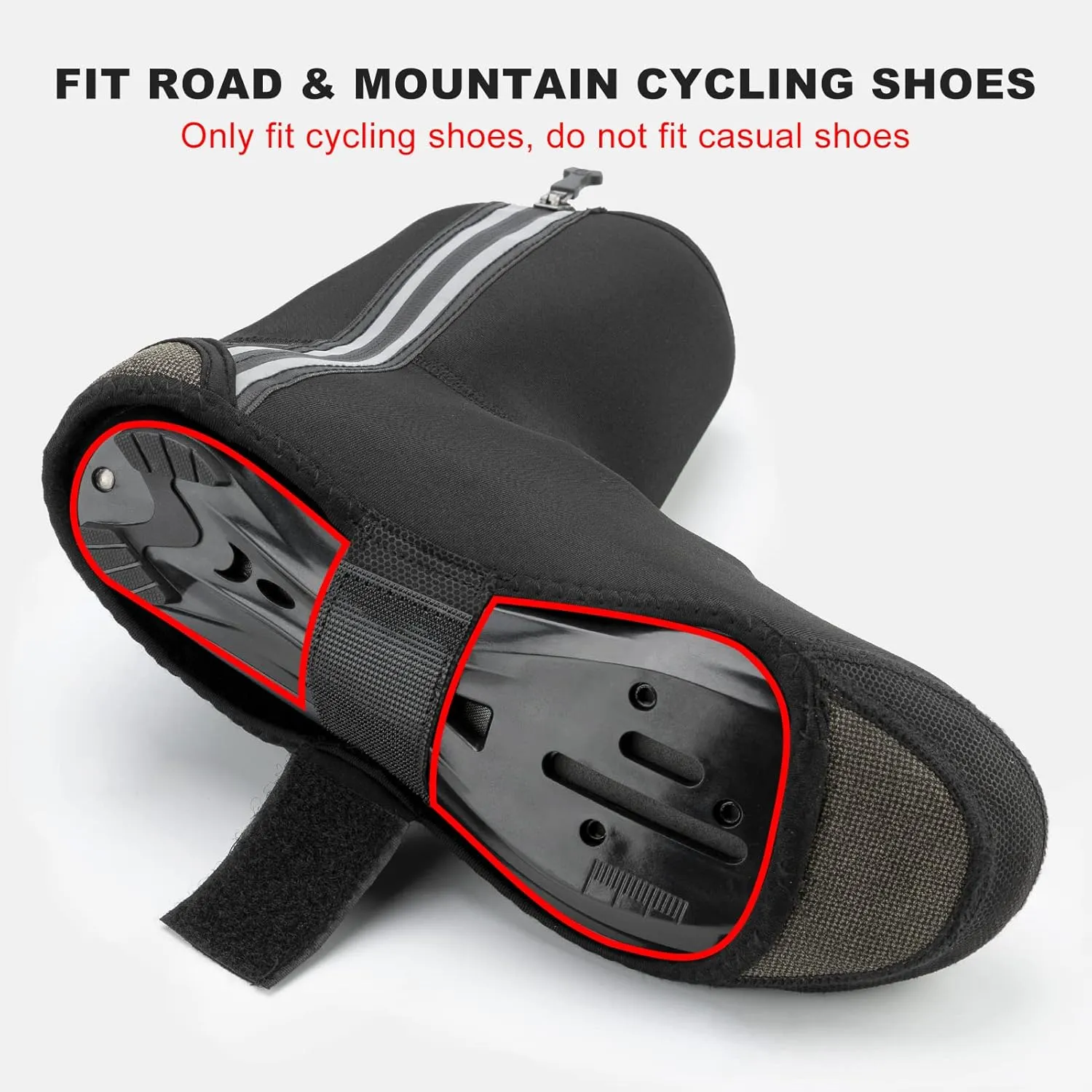 ROCKBROS Cycling Shoe Covers Winter Shoes Cover Warmer Water Resistant Thermal Bike Shoes Cover Windproof Bicycle Overshoes Shoescover for Men Women