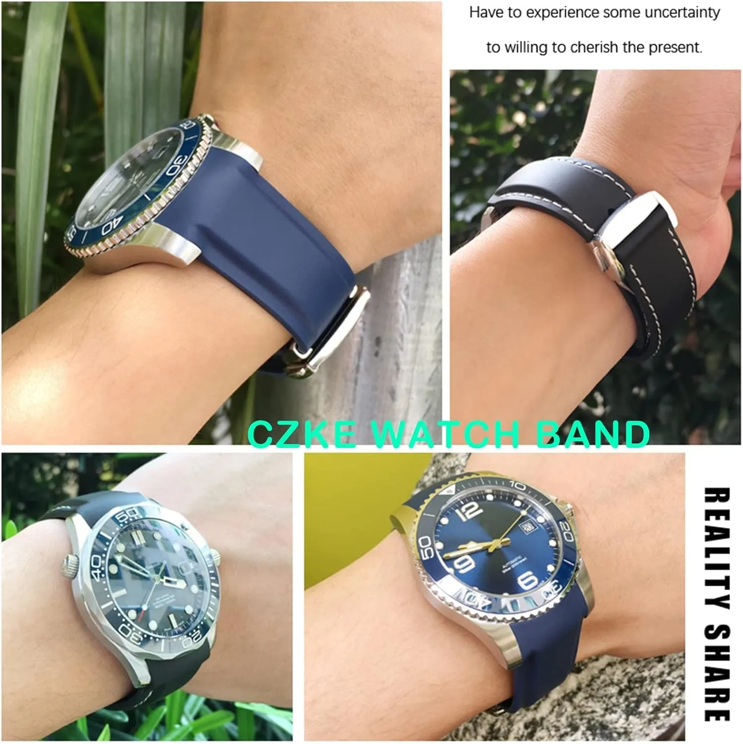 Rubber Silicone Watchband For Omega Seamaster GMT Diver 300 Speedmaster Hamilton 19mm 20mm 21mm 22mm Watch Strap