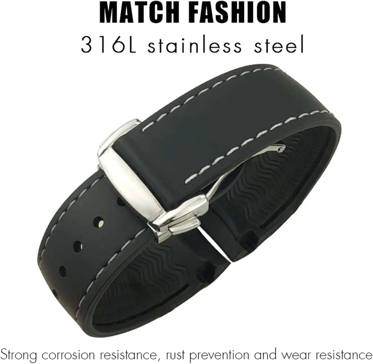 Rubber Silicone Watchband For Omega Seamaster GMT Diver 300 Speedmaster Hamilton 19mm 20mm 21mm 22mm Watch Strap