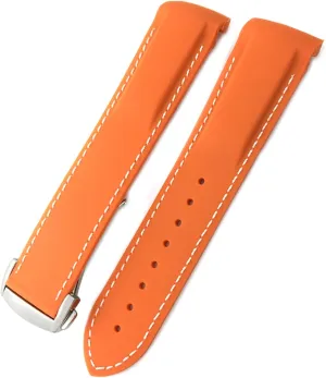 Rubber Silicone Watchband For Omega Seamaster GMT Diver 300 Speedmaster Hamilton 19mm 20mm 21mm 22mm Watch Strap