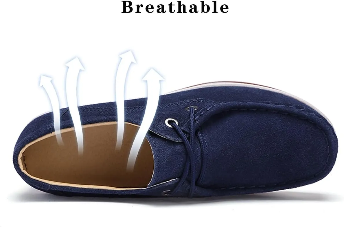 Ruiatoo Womens Slip on Loafers Comfortable Thick Soft Platform Shoes Business Casual Walking Shoes