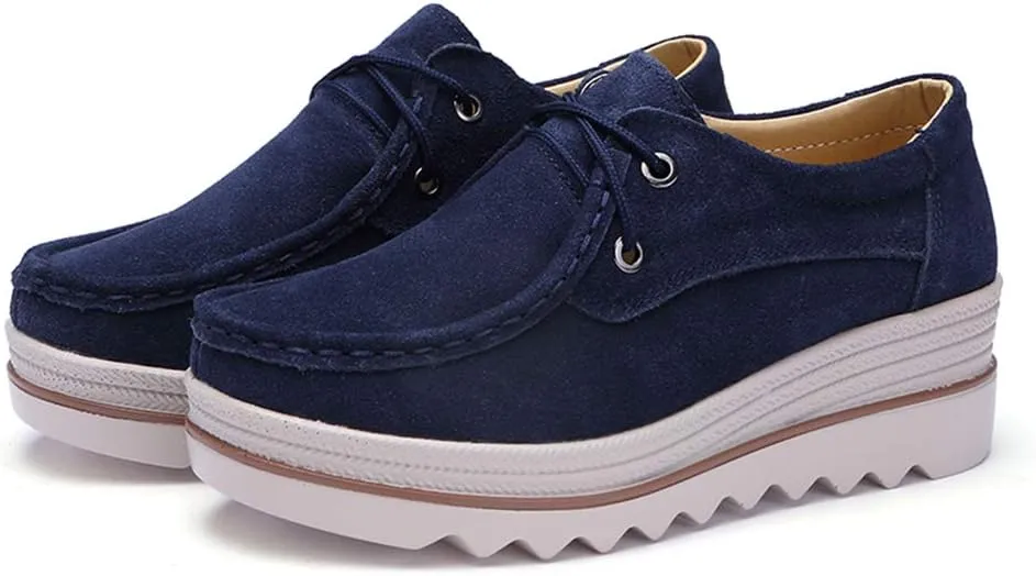 Ruiatoo Womens Slip on Loafers Comfortable Thick Soft Platform Shoes Business Casual Walking Shoes