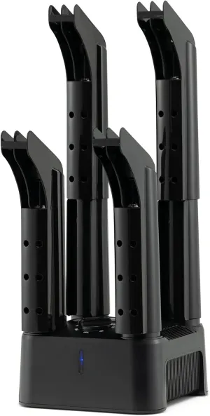 S AFSTAR Electric Shoe Dryer, 4 Tube Shoe Boot Dryer w/Heat Blower, 180 Mins Timer, Overheat & Over-Current Protection, Quite Operation, 200W Quick-Drying Boot Warmer for Boots Shoes Gloves (Black)