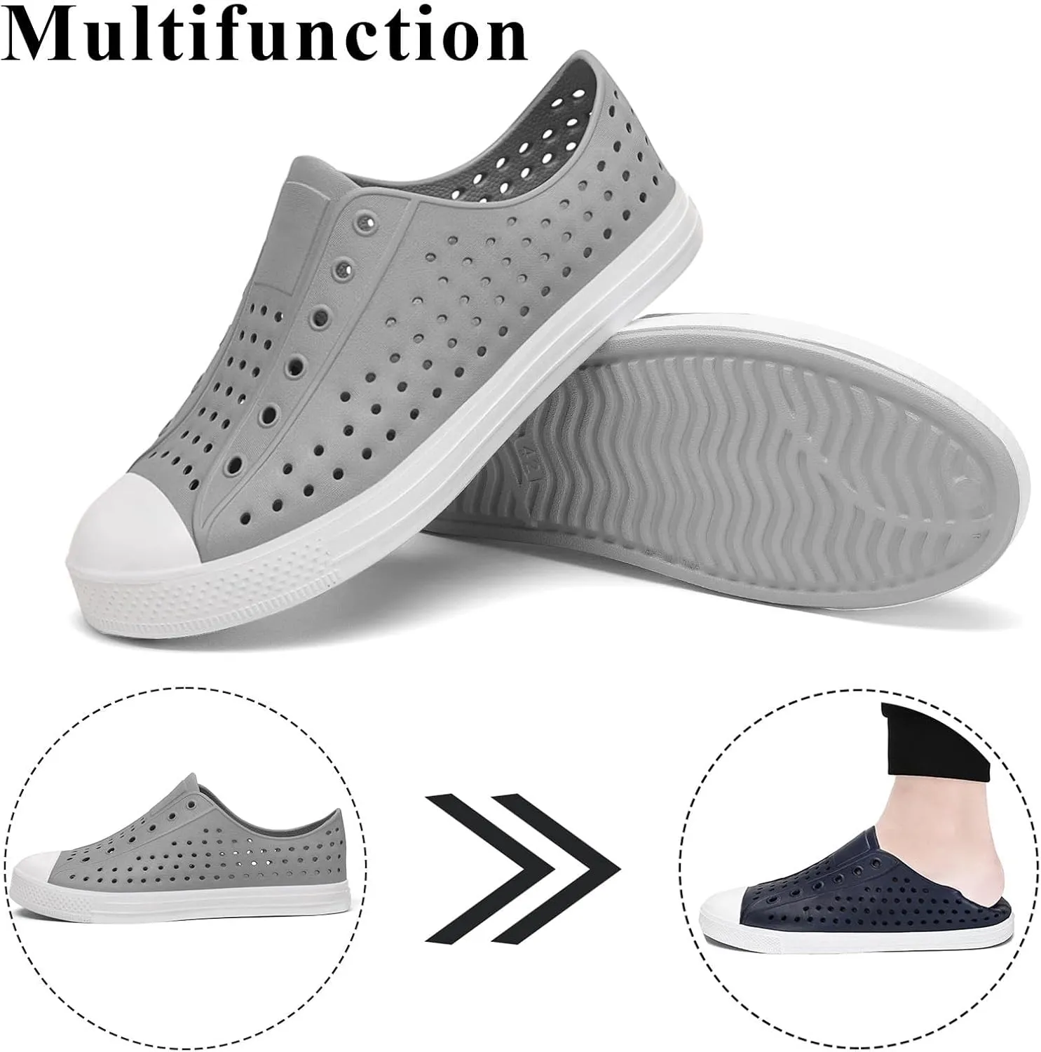 SAGUARO Mens Garden Shoes for Women Breathable Slip-On Gardening Clogs Quick Dry Non-Slip Water Shoe Outdoor Beach Sandals Aero XVII
