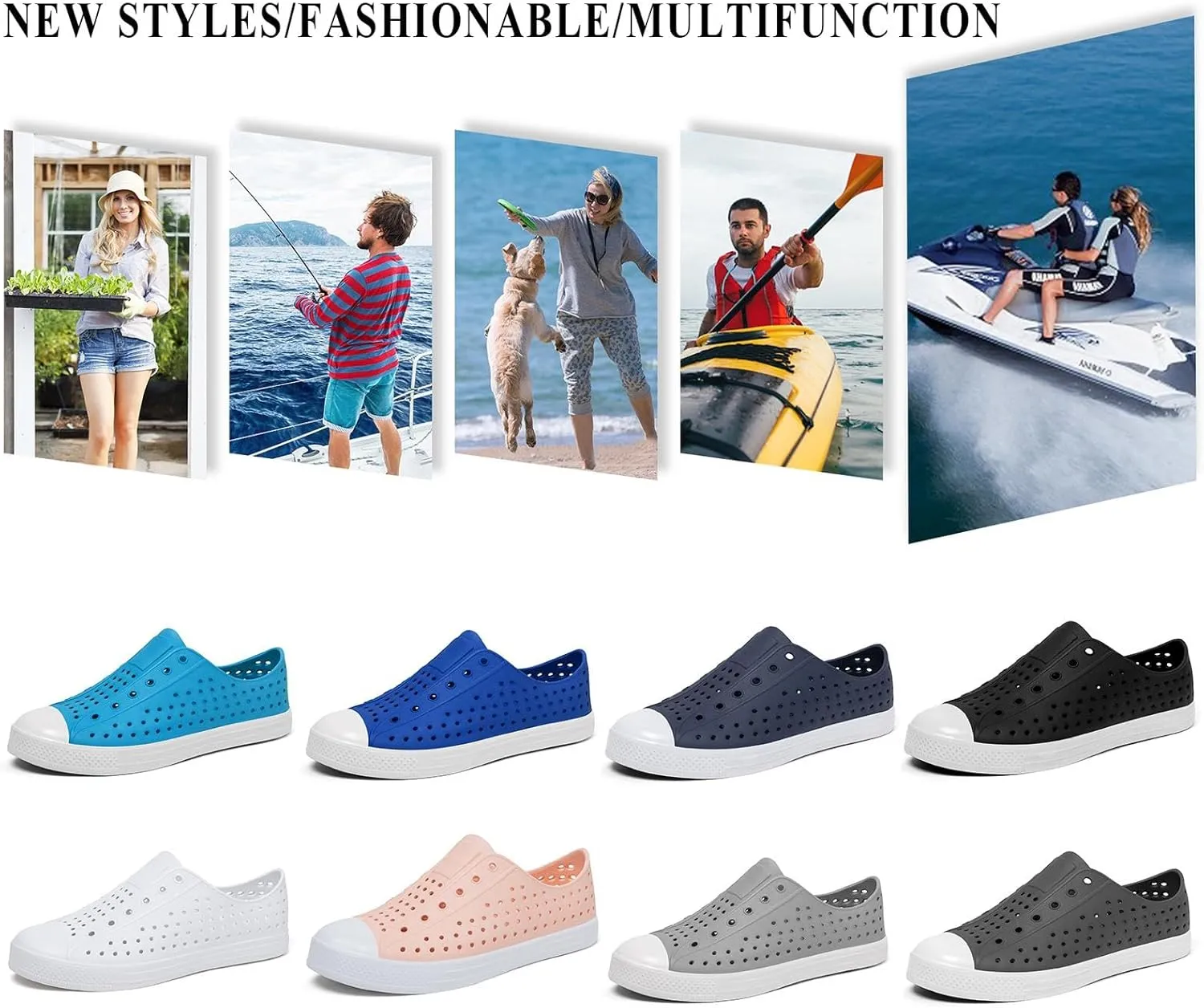 SAGUARO Mens Garden Shoes for Women Breathable Slip-On Gardening Clogs Quick Dry Non-Slip Water Shoe Outdoor Beach Sandals Aero XVII