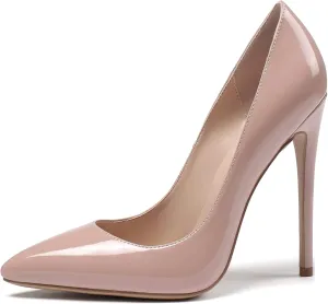 SAMMITOP Women's High Heels Pumps Pointed Toe Stiletto Shoes Slip-on Dress Pump
