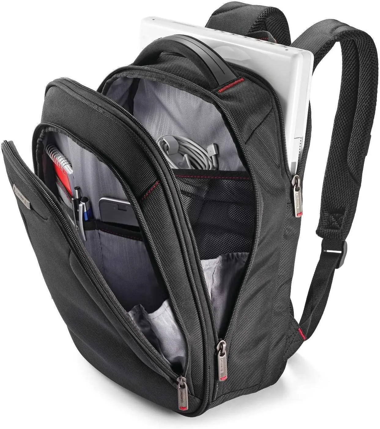 Samsonite Xenon 3.0 Slim Laptop Backpack, 1680D Ballistic Polyester, Fits 15.6” Laptop, TSA Compatible, Air Mesh Back Padding, Tablet Pocket, Smart Sleeve, Quick Stash Pocket, Durable & Lightweight