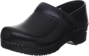 Sanita Aubrey PU-Coated Leather Professional Women's Clog - ASTM-Certified Slip-Resistant, APMA-Approved, Closed-Back, Polyurethane Outsole Slip On Shoes