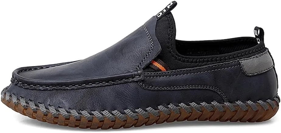 Santimon Men's Loafers Slip On Moccasin Driving Shoes Cowhide Leather Loafers Boat Shoes