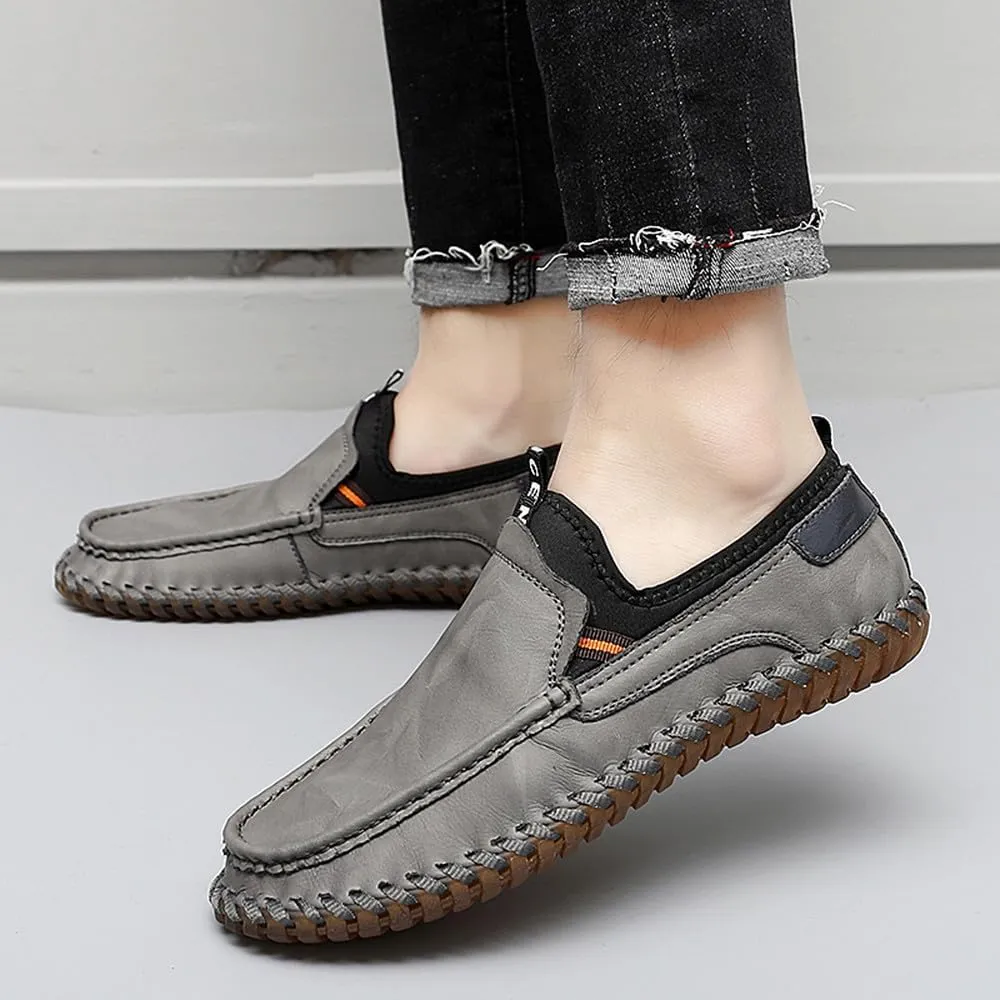 Santimon Men's Loafers Slip On Moccasin Driving Shoes Cowhide Leather Loafers Boat Shoes