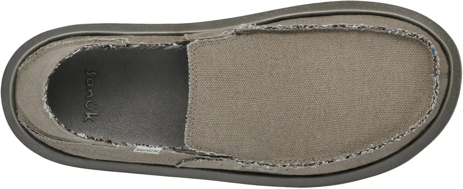 Sanuk Mens Donny Hemp Loafers | Mens Shoes | Slip On Shoes for Men | Men's Slip-on Loafers | Memory Foam Footbed
