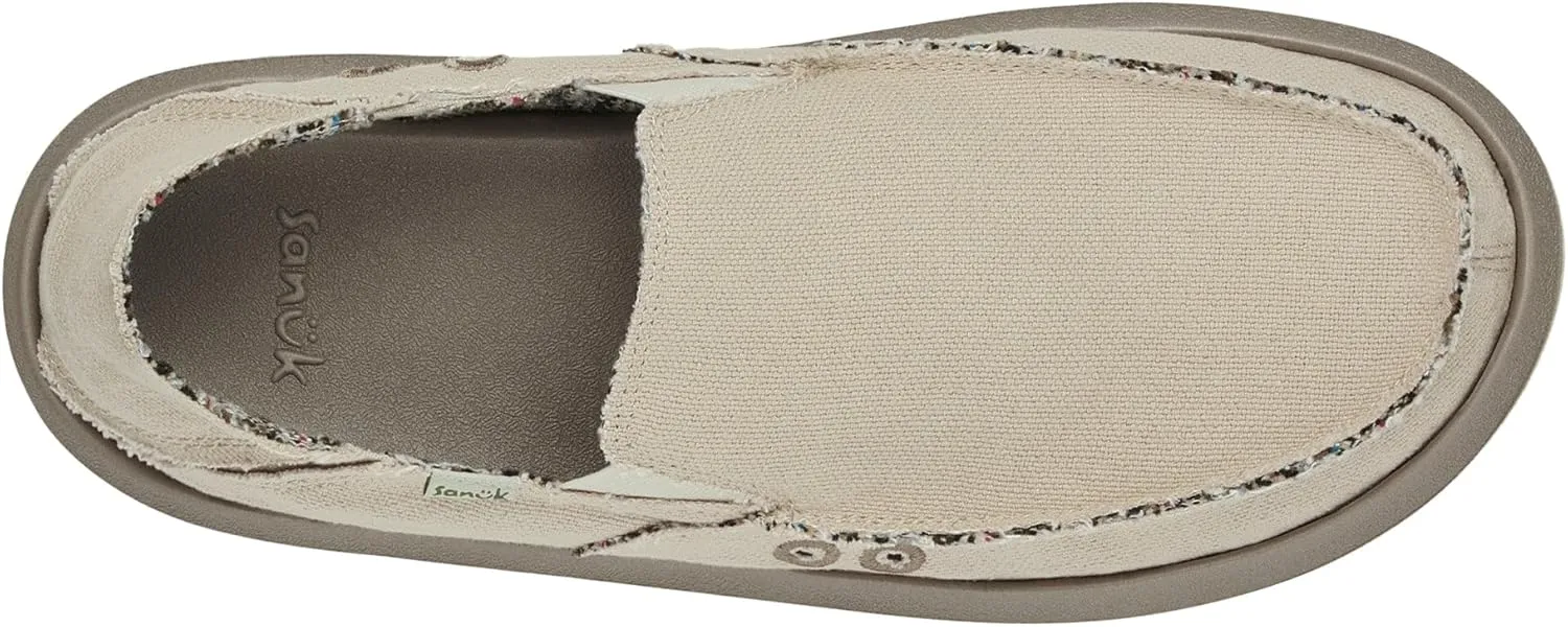 Sanuk Mens Donny Hemp Loafers | Mens Shoes | Slip On Shoes for Men | Men's Slip-on Loafers | Memory Foam Footbed