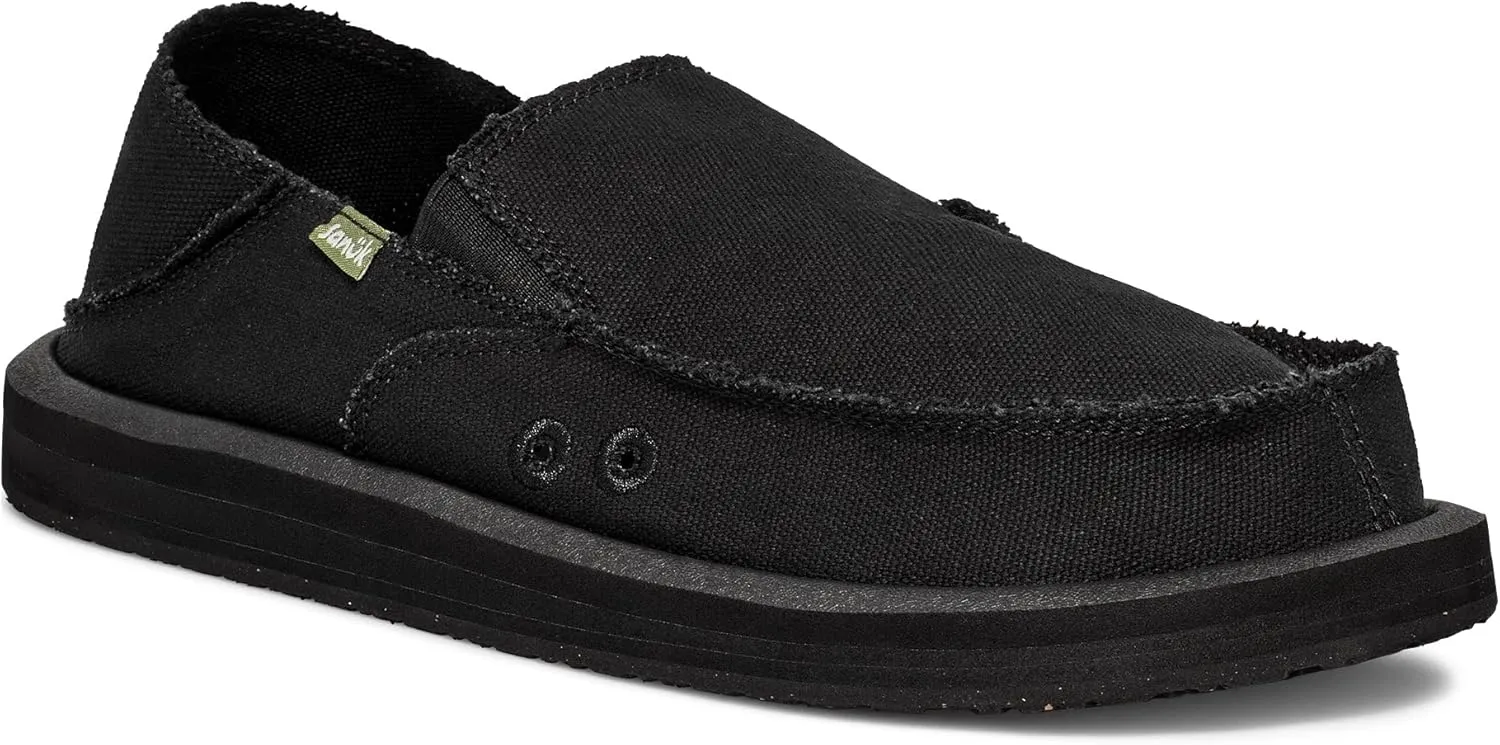 Sanuk Mens Donny Loafers for Men | Mens Shoes | Slip On Shoes for Men | Men's Slip-on Loafers | Memory Foam Footbed