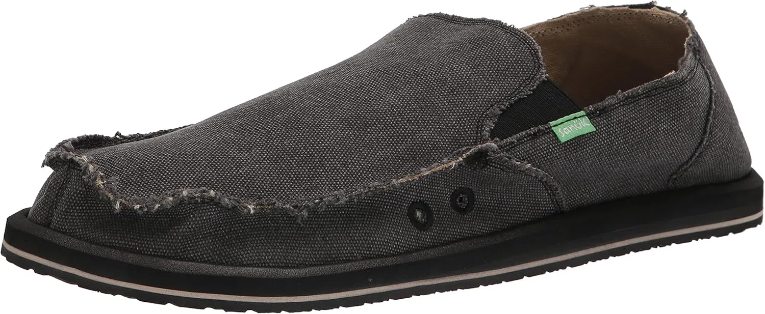 Sanuk Mens Sidewalk Surfer | Mens Shoes | Slip On Shoes for Men | Men's Slip-on Loafers | Memory Foam Footbed