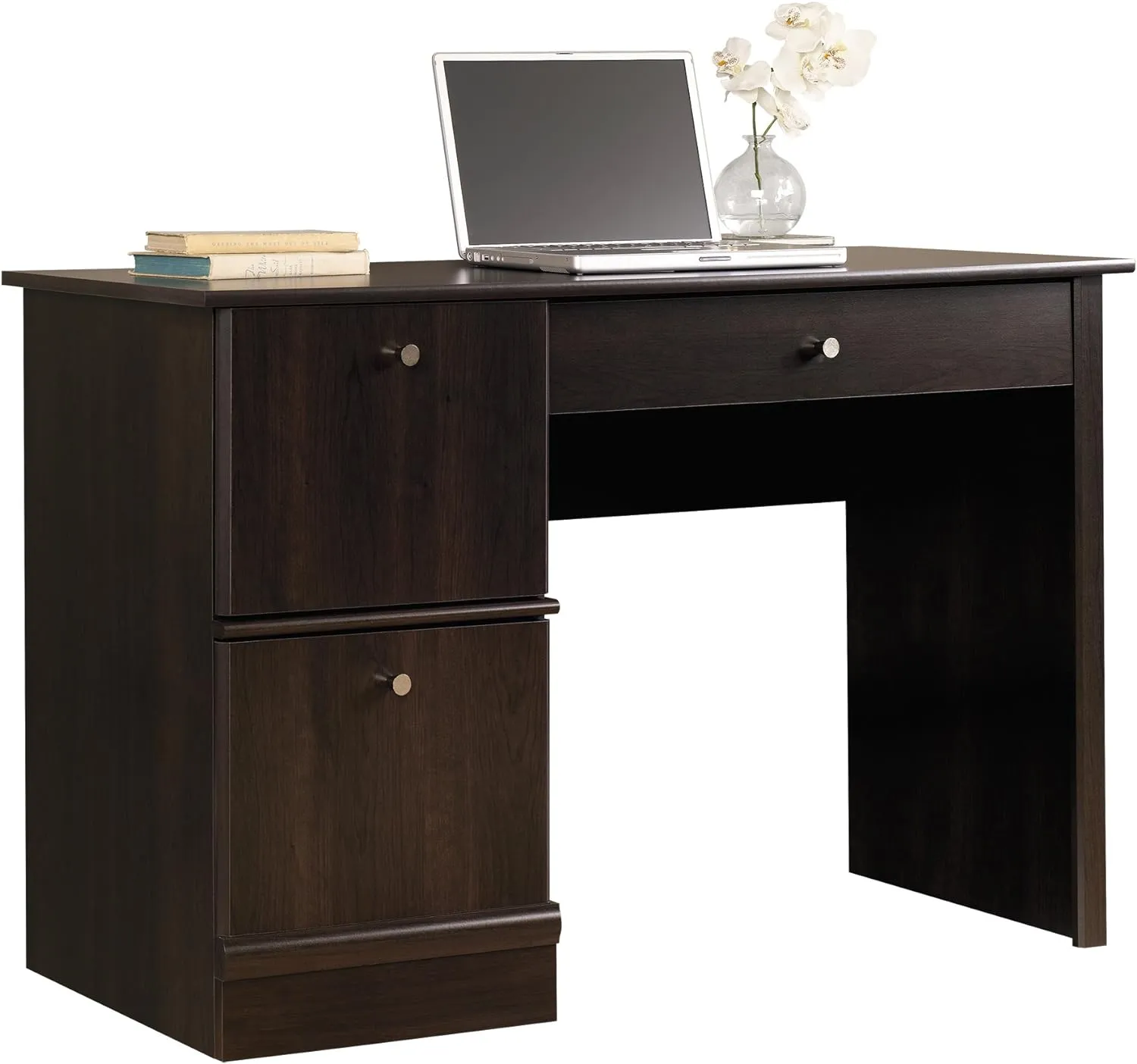Sauder Computer Desk, Cinnamon Cherry Finish, L: 46.54" x W: 18.50" x H: 30.16",