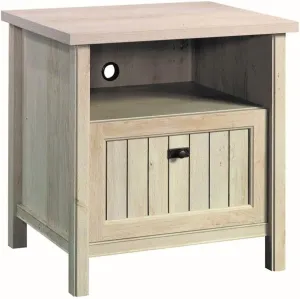 Sauder Costa Night Stand with Drawer, in a Chalked Chestnut Finish