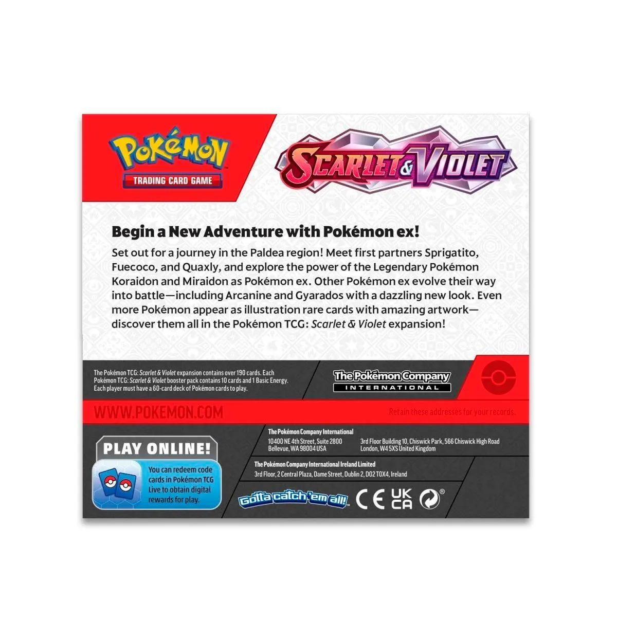 Scarlet & Violet Base Set - Booster Box: Sealed Case (6 Booster Boxes)