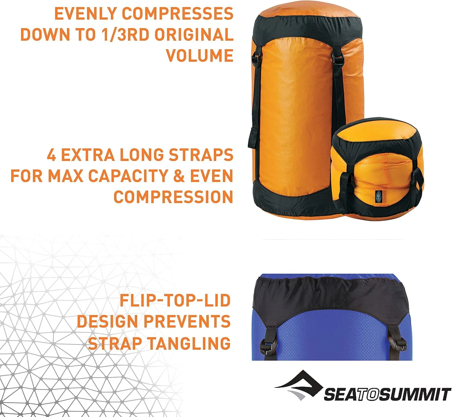 Sea to Summit Ultra-SIL Compression Sack, Ultralight Outdoor and Travel Storage