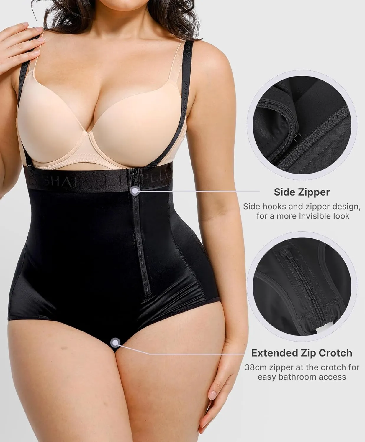 SHAPELLX Shapewear Tummy Control Panty for Women High Waist Body Shaper Waist Trainer Shaper Higher Power Panties