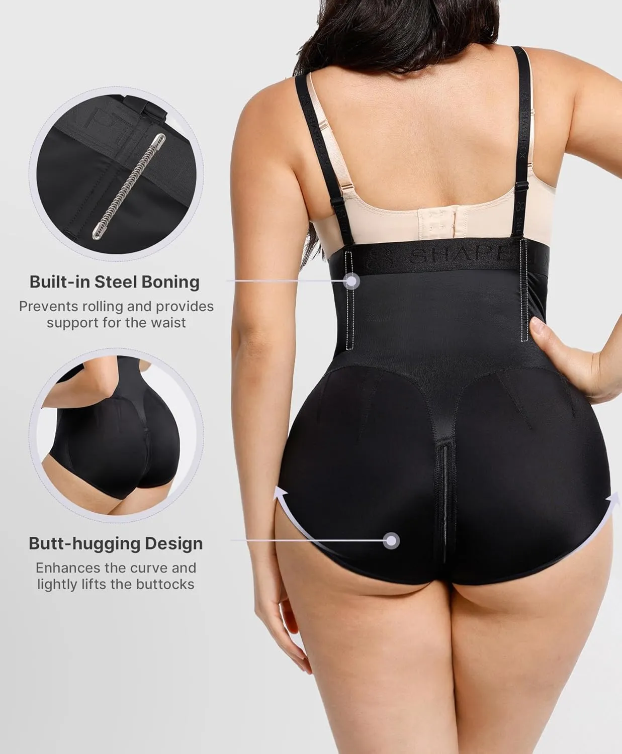 SHAPELLX Shapewear Tummy Control Panty for Women High Waist Body Shaper Waist Trainer Shaper Higher Power Panties