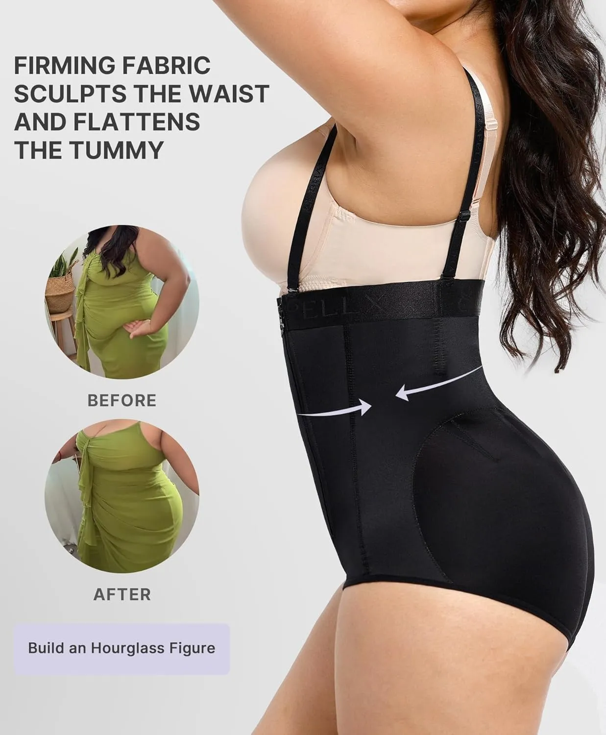 SHAPELLX Shapewear Tummy Control Panty for Women High Waist Body Shaper Waist Trainer Shaper Higher Power Panties