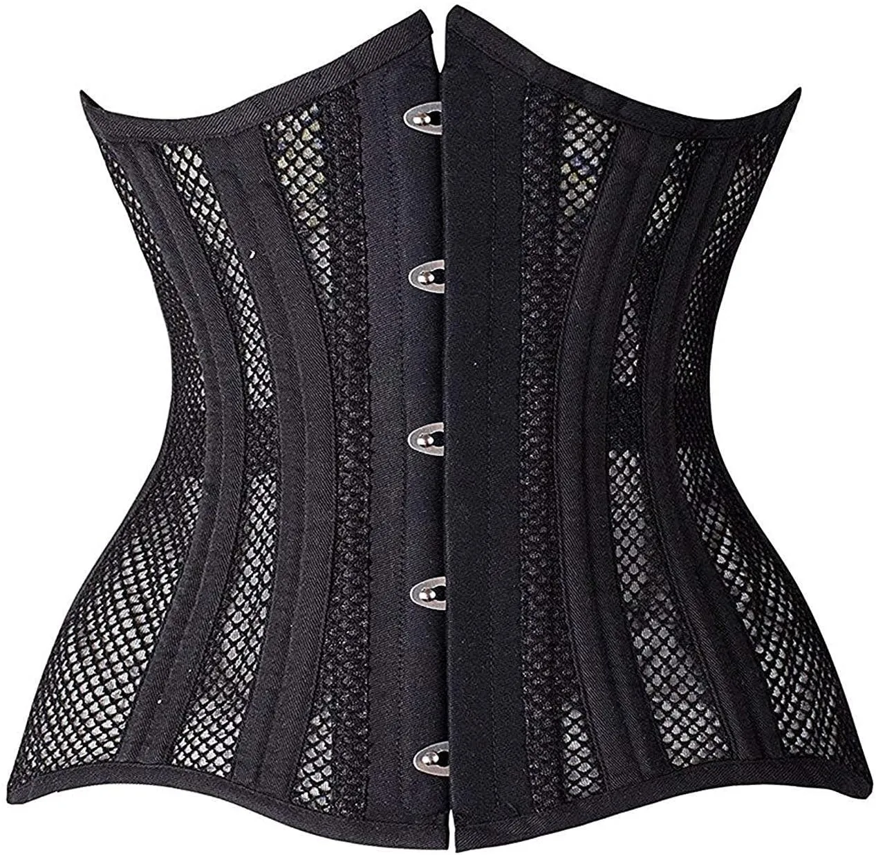 SHAPERX Women 24 Double Steel-Boned Longline Heavy Duty Waist Training Corsets Shaper