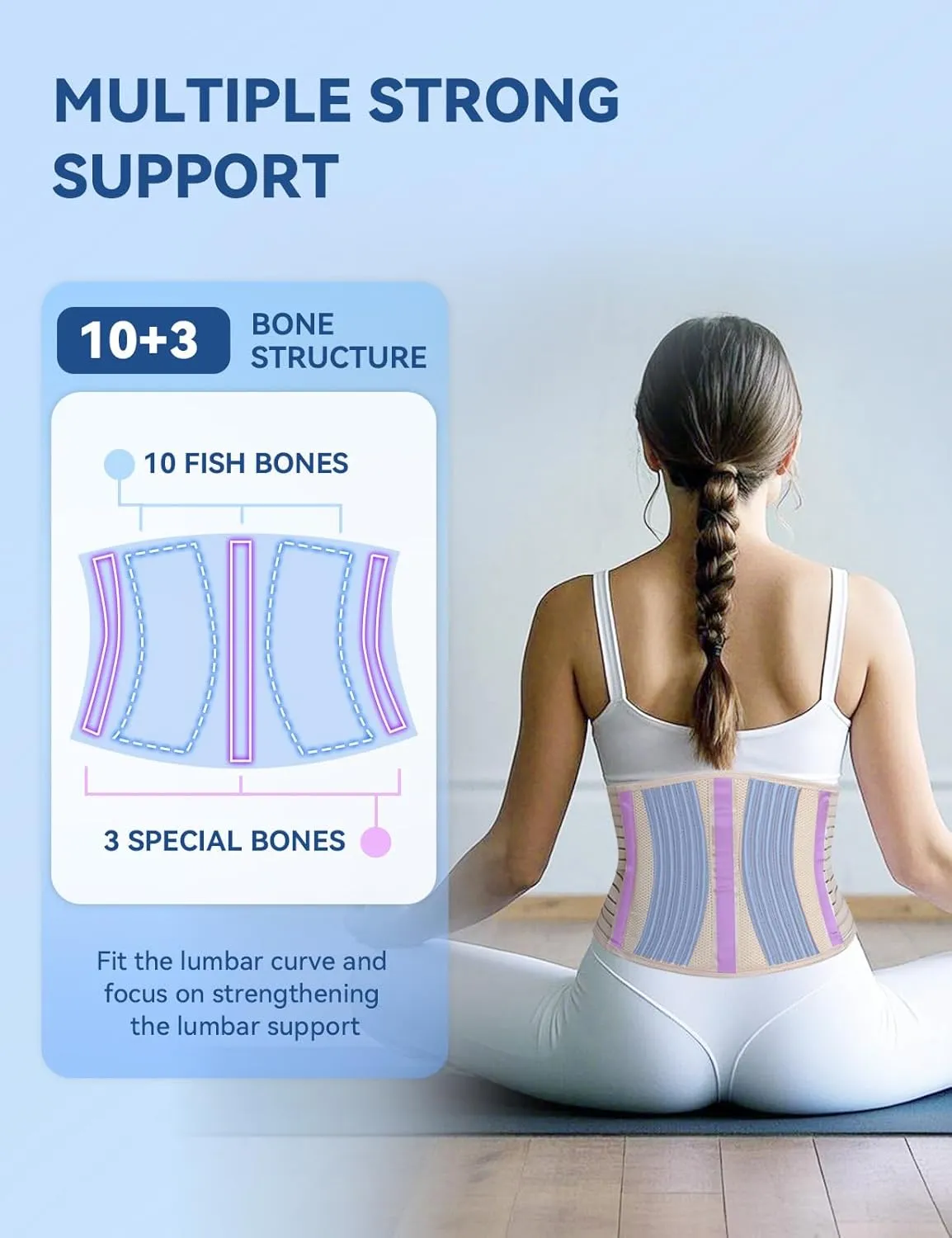 SHAPSHE Back Support Belt Waist Trainer for Women Lower Back Pain Postpartum Recovery Workout Body Shaper for Women/Men