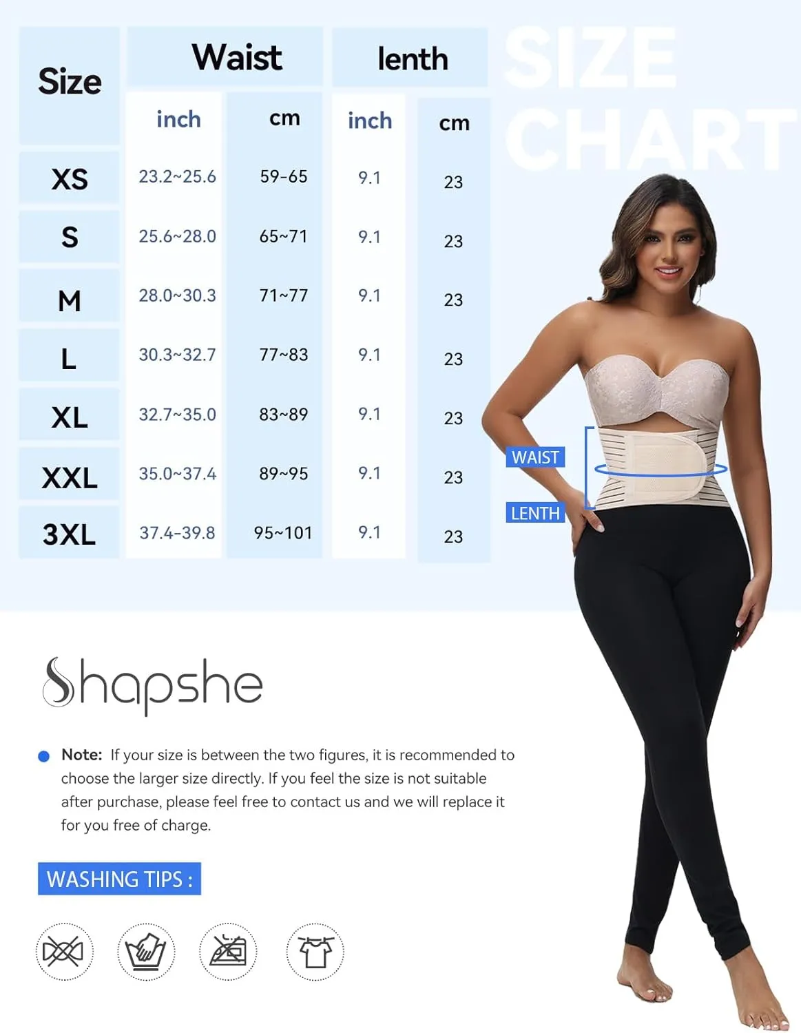 SHAPSHE Back Support Belt Waist Trainer for Women Lower Back Pain Postpartum Recovery Workout Body Shaper for Women/Men