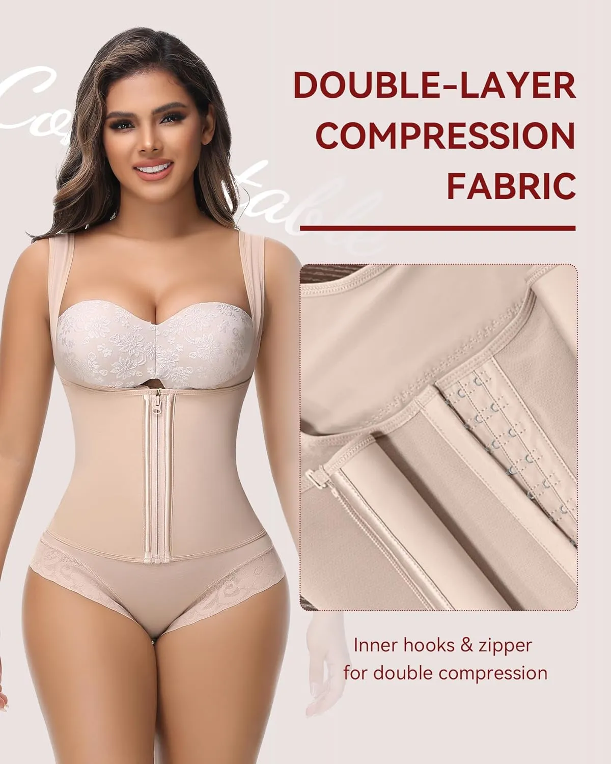 SHAPSHE Fajas Colombianas Moldeadoras Shapewear for Women Tummy Control Waist Trainer Body Shaper Open Bust Girdle