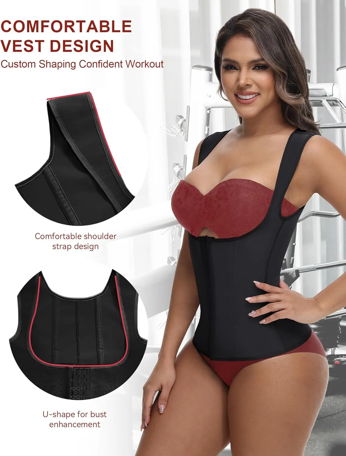 SHAPSHE Waist Trainer Corset for Women Tummy Control Shapewear Seamless Vest Body Shaper Workout Stomach Compression
