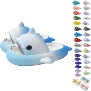 Sharky Slippers Children's Flip-Flops, Thick Soft Soled Shark Sliders, Sharklas Children Sandals for Summer Beach Bathing