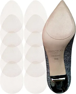 Shoe Grips on Bottom of Shoes,Non-Slip Shoe Pads & Grips - Self-Adhesive Sole Protectors for Shoes and Heels,Sole Guard to Protect & Restore Shoe Soles（3.5"x2.5",Clear 10Pcs