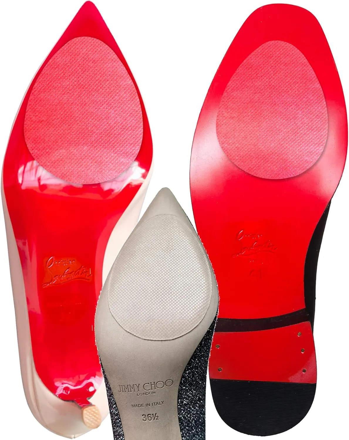 Shoe Grips on Bottom of Shoes,Non-Slip Shoe Pads & Grips - Self-Adhesive Sole Protectors for Shoes and Heels,Sole Guard to Protect & Restore Shoe Soles（3.5"x2.5",Clear 10Pcs