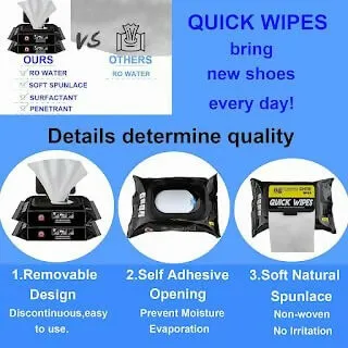 Shoes Cleaning Wipes (80 Pcs) White Sneaker & Sports Shoe Cleaner Wipes