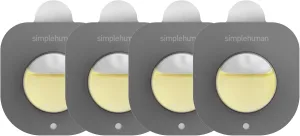 simplehuman All-Natural Odor-Absorbing System, Odorsorb Pod Refill, 4 Pods, Fit inside Close-lid Trash Cans